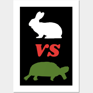 Rabbit VS Turtle Design Posters and Art